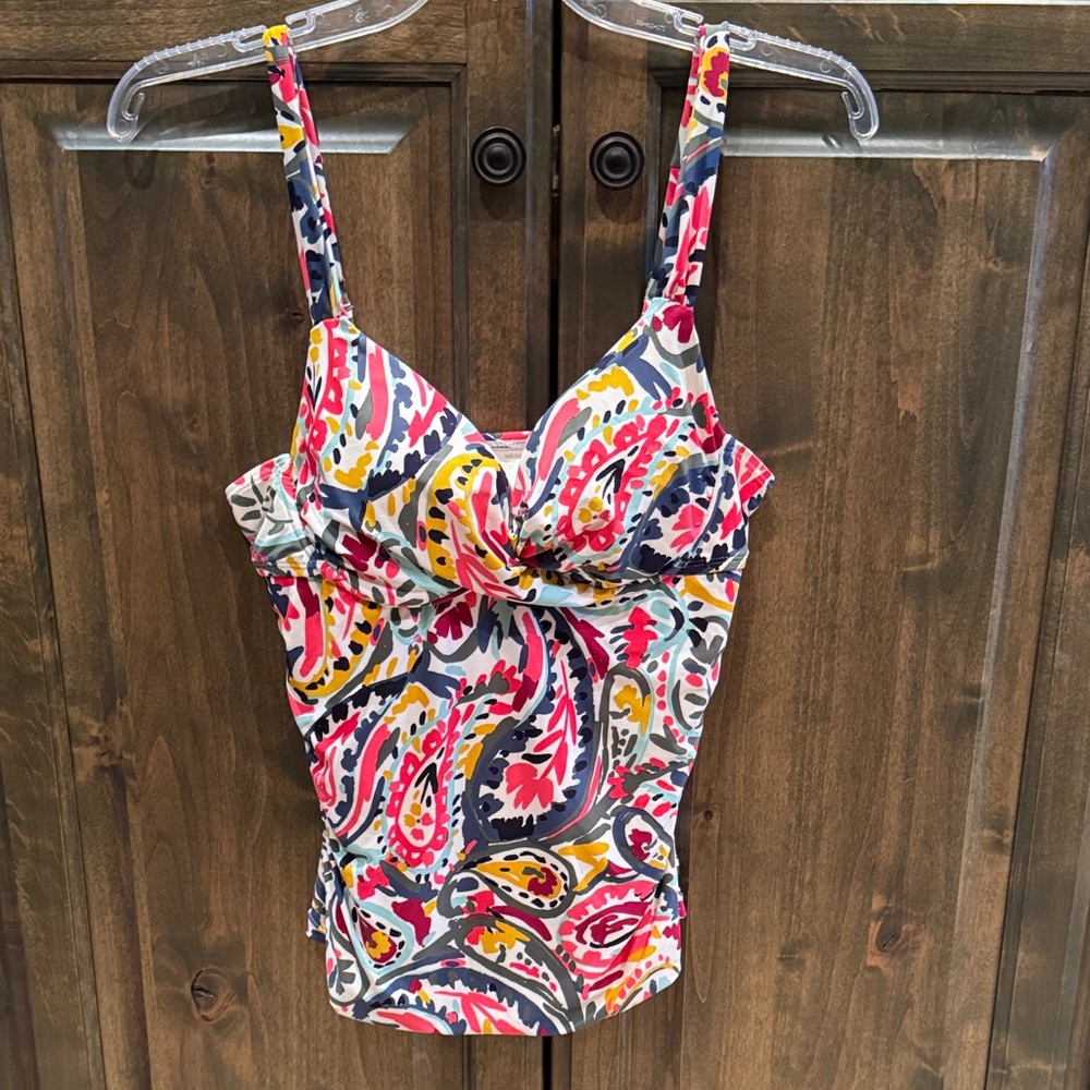 Anne Cole Women's Twist Front Underwire Tankini Swim Top 34 B / 32 C $86!!